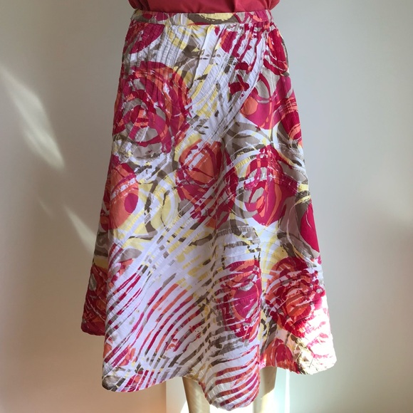EUC Chico’s colorful cotton summer skirt pop art design rare find - Picture 1 of 10